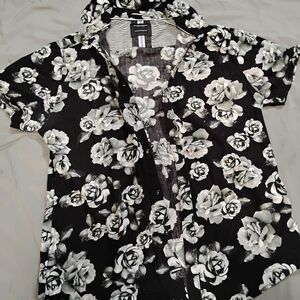 Denim & Flower Monochrome Floral Shirt